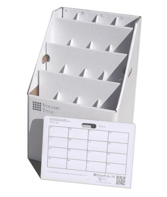 AOS Upright Rolled File Storage - White - 16 Slots