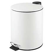 mDesign Round Step Garbage Trash Can, Removable Liner, 1.3 Gallon