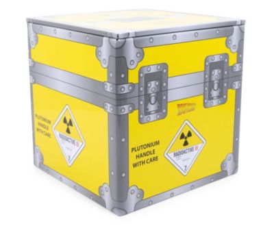 Back to the Future Plutonium Crate 4-Inch Tin Storage Box Cube Organizer with Lid   Basket Container, Cubby Cube Closet Organizer, Home Decor Playroom Accessories   &#39;80s Toys, Gifts And Collectibles