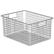 mDesign Metal Wire Food Organizer Storage Bins with Handles