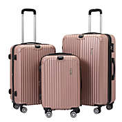 VLIVE 3 Piece Luggage Set (20" 24" 28") Expandable Suitcase