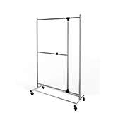 Proman Products Modern Adjustable Garment Rack Chrome Finish With Casters
