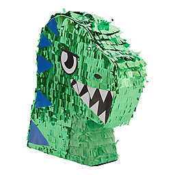 Blue Panda Small T-Rex Themed Dinosaur Pinata for Kids Dino Birthday Party Decorations, Green Foil (11 x 13 x 3 In)