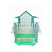 YML  A1144GRN Pagoda Top Bird Cage with Removable Plastic Tray, Green - Small