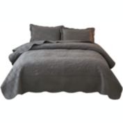 MarCielo 3-Piece Cotton Oversized Bedspread Set Coverlet Set