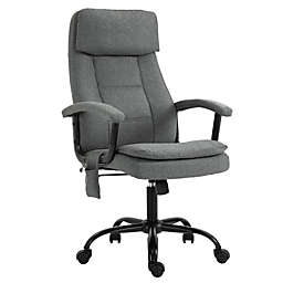 Vinsetto Executive Ergonomic Massage Office Chair with 2-Point Lumbar Massage, USB Power, and Adjustable Height, Grey