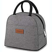 Zulay Kitchen Insulated Lunch Box With Soft Padded Handles - Gray