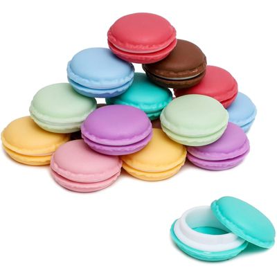 Juvale Macaron Storage Containers for Jewelry, Cute Travel Pill Case (1.7 In, 16 Pack)