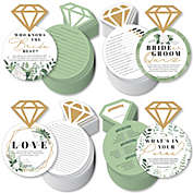 Big Dot of Happiness Boho Botanical Bride - 4 Games - Who Knows The Bride Best, Bride or Groom Quiz, What&#39;s in Your Purse and Love - Gamerific Bundle