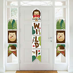Big Dot of Happiness Forest Hedgehogs - Vertical Paper Door Banners - Woodland Birthday Party or Baby Shower Wall Decoration Kit - Indoor Door Decor