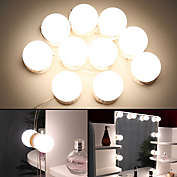 Jaxpety 10 LED Dimmable Vanity Mirror Lights Kit with LED Light Bulb