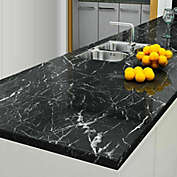 Kitcheniva Wallpaper Self Adhesive Black Marble Granite 24"x16.40ft