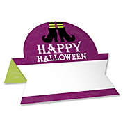 Big Dot of Happiness Happy Halloween - Witch Party Tent Buffet Card - Table Setting Name Place Cards - Set of 24