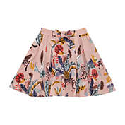 Deux par Deux Printed Skirt With Front Bow