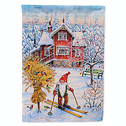 Caroline's Treasures Christmas Gnome Skiing Flag Garden Size 11.25 x 15.5