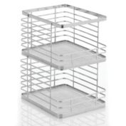 mDesign Modern Metal Wire Kitchen Cabinets, Pantry - 2 Pack