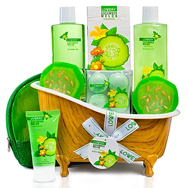 Lovery Home Spa Gift Set - Aromatherapy Kit - Natural Cucumber & Organic Melon - 12 pc. View a larger version of this product image.