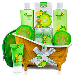 Lovery Home Spa Gift Set - Aromatherapy Kit - Natural Cucumber & Organic Melon - 12 pc