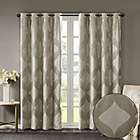Alternate image 0 for JLA Home SUNSMART Bentley Total Blackout Curtains Window, Ogee Knitted Jacquard, Grommet Top Living Room Decor, Thermal Insulated Light Blocking Drape for Bedroom and Apartments, 50" x 108", Taupe