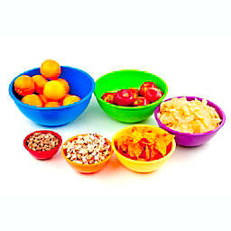 Lexi Home Melamine Plastic Bright Multicolored Mixing Serving Bowls - Set of 6