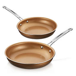 Brentwood 2 Piece Induction Copper Frying Pan Set