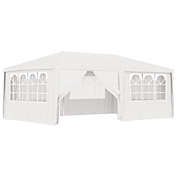vidaXL Professional Party Tent with Side Walls 13.1&#39;x19.7&#39; White 0.3 oz/ft²