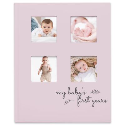 KeaBabies Baby Memory Book First 5 Years Journal, Modern Minimalist Hardcover 66 Pages Baby Book, Baby Scrapbook (Mist Pink)