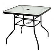New Flat Edge Table Top Square Outdoor Anti Scratch UV 700mm ButterNut 