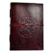 Azuregreen Pentagram leather blank book w/ cord