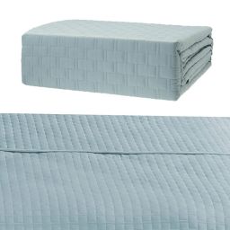 BedVoyage Luxury 100% viscose from Bamboo Quilted Coverlet, Queen - Sky