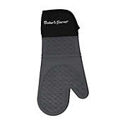 Baker&#39;s Secret Anti-Slip Oven Glove, Silicone Waterproof Kitchen Glove, Kitchen Essentials, Black
