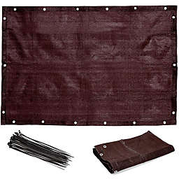 Farmlyn Creek Privacy Screen and Plastic Twisting Ties for Patio Balcony  (3x4 Feet, Brown, 2 Pack)