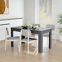 vidaXL Dining Table Gray 55.1