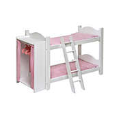 Badger Basket Co. Doll Bunk Beds w/Ladder and Storage Armoire