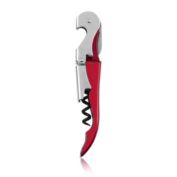 Ture-Double-Hinged Waiter&#39;s Corkscrew in Metallic Red