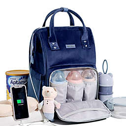 Sunveno Corduroy Diaper Diaper bag Backpack Large Capacity Tote bag Shoulder Nappy Organizer bag