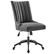 Modway Furniture Empower Channel Tufted Fabric Office Chair, Black Gray