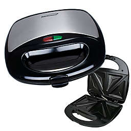Brentwood Non Stick Dual Sandwich Maker in Black and Silver