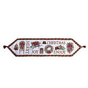 Merry Christmas Joy Enjoy Woven Table Runner 13 x 54 Inches