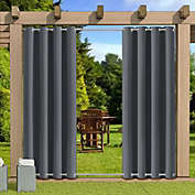 Infinity Merch Outdoor Waterproof Curtain Blackout Thermal Insulated Panels Grey 52*108 in 2 Panel