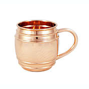 Alchemade - 100% Pure Hammered Copper Mug - Copper Barrel Mug with Lines For Moscow Mules, Cocktails, Or Your Favorite Beverage - Keeps Drinks Colder, Longer
