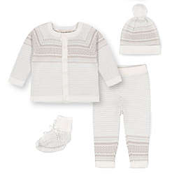 Hope & Henry Baby Fair Isle Sweater Set (White 5-Piece, 0-3 Months)