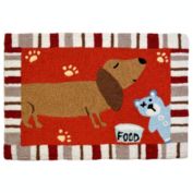 Jellybean 20" X 30" Rectangle Daschund Dinner Rug