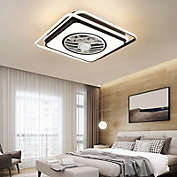 Stock Preferred 3 Speeds LED Ceiling Fan Semi Flush Mount Lamp 45W+Remote Control