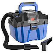 Slickblue 18V Wet Dry Vacuum 2.7 Gal 4 Peak HP Cordless Shop Vac 2.0 AH Battery-Blue