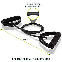 Infinity Merch Tube Resistance Bands Set w/ Attached Handles for Fitness