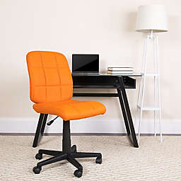 Flash Furniture Mid-Back Orange Quilted Vinyl Swivel Task Office Chair