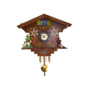 Alexander Taron 7-Inch Floral Inspired Battery-Operated Mini Cuckoo Wall Clock with Music and Chimes