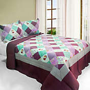 Blancho Bedding Sweet Dream Cotton 3PC Vermicelli-Quilted Printed Quilt Set (Full/Queen Size)