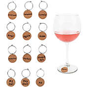 Beautiful Lilac Purple wedding wine glass charms for top table or favours decor 